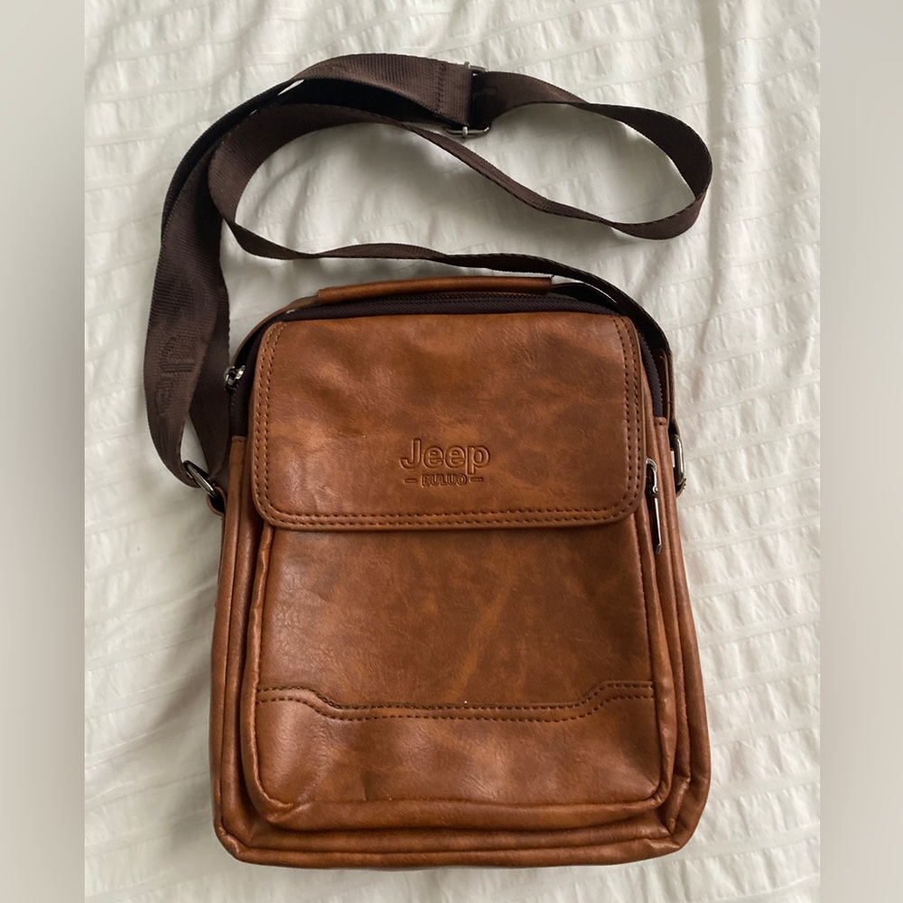 JEEP BULUO Men's Crossbody Shoulder Bags Tote Business Messenger Bag